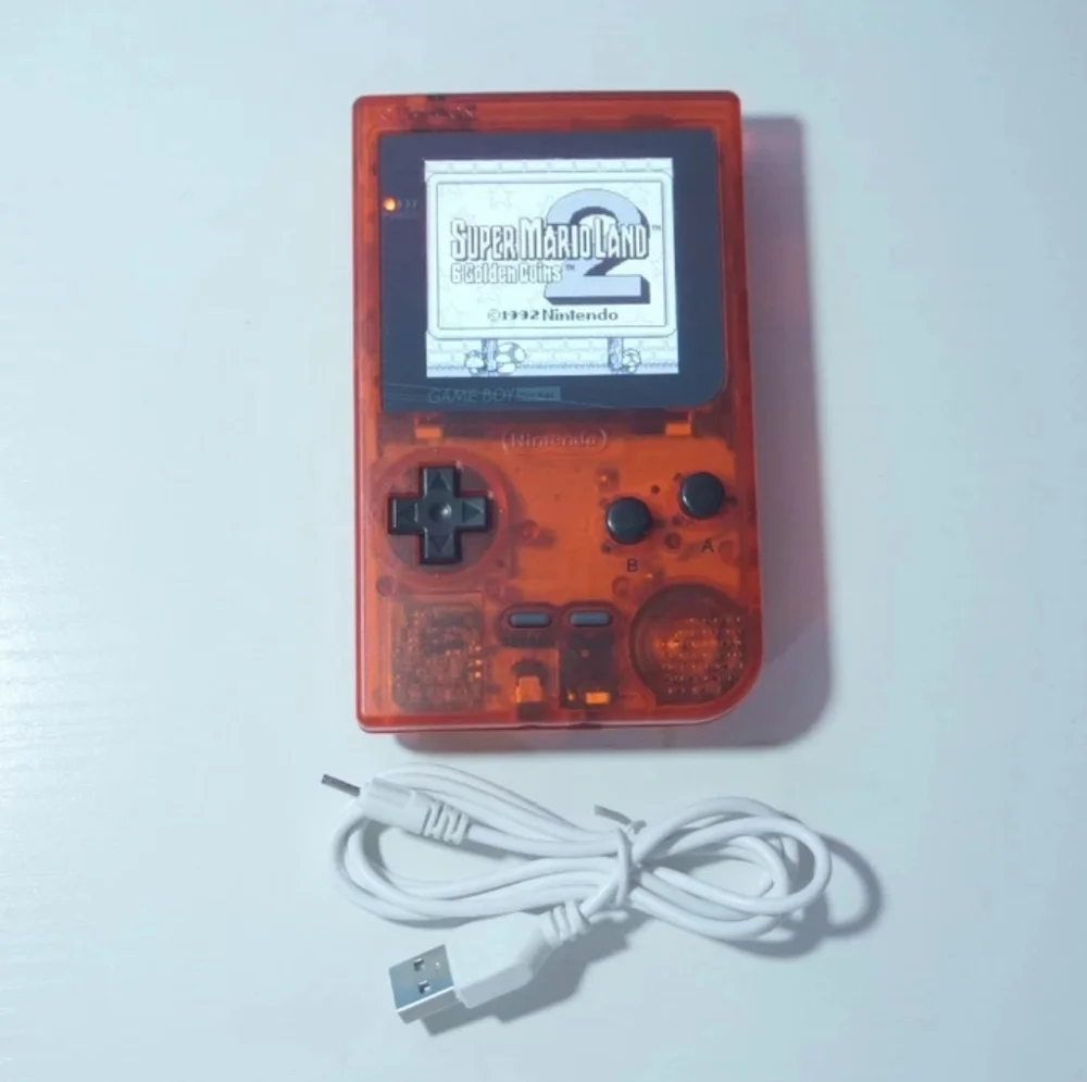 Clear Red Nintendo Game Boy Pocket Light (MGB-001) with Backlit IPS Screen